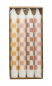 Preview: Stabkerzen Set Schachbrett pastell 4er Set