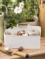 Preview: Kiste aus Metall creme mit Holz Tragegriff von IB Laursen