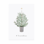 Preview: Weihnachtswünsche Postkarte mit Weihnachtsbaum von Eulenschnitt. Jetzt noch schnell hier im Shop bestellen