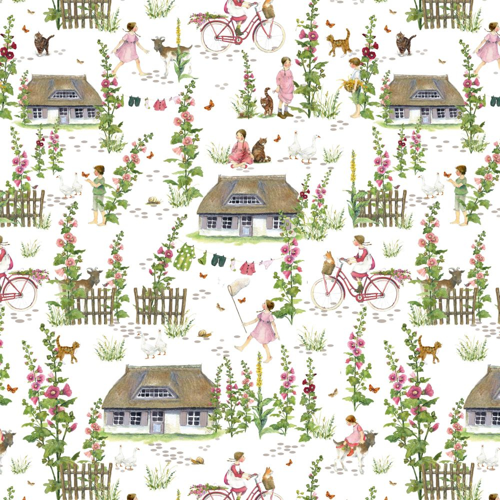 Baumwollstoff Sommerdorf by Daniela Drescher von acufactum