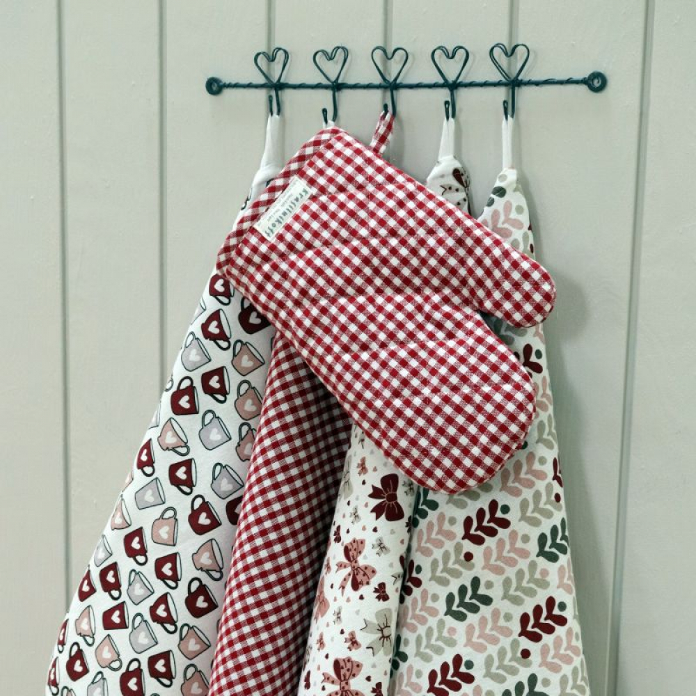 Ofenhandschuh rot-weiß kariert