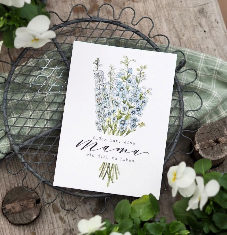 Postkarte Aquarell zum Muttertag