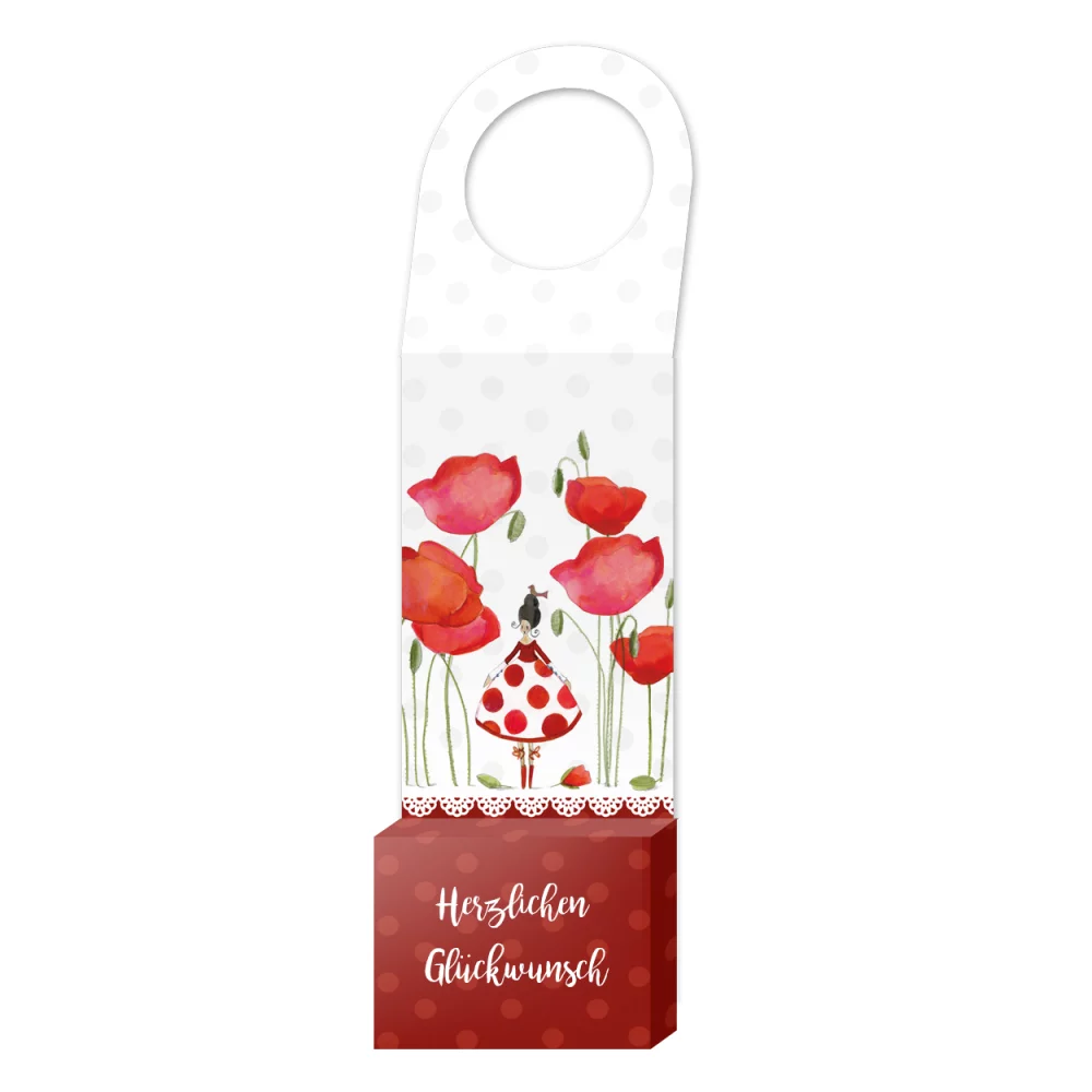 Flaschenanhänger Mohn von Grätz Verlag