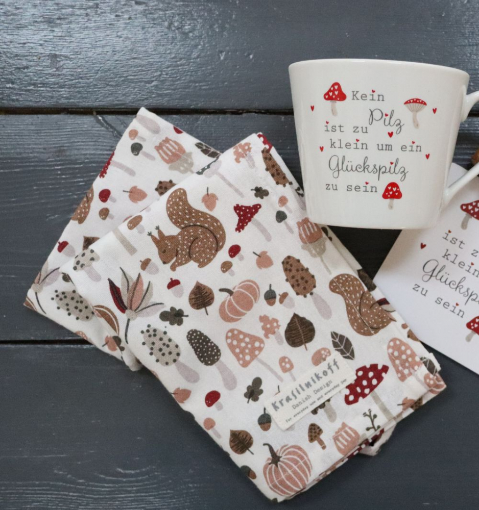 Geschirrtuch Herbst Rose