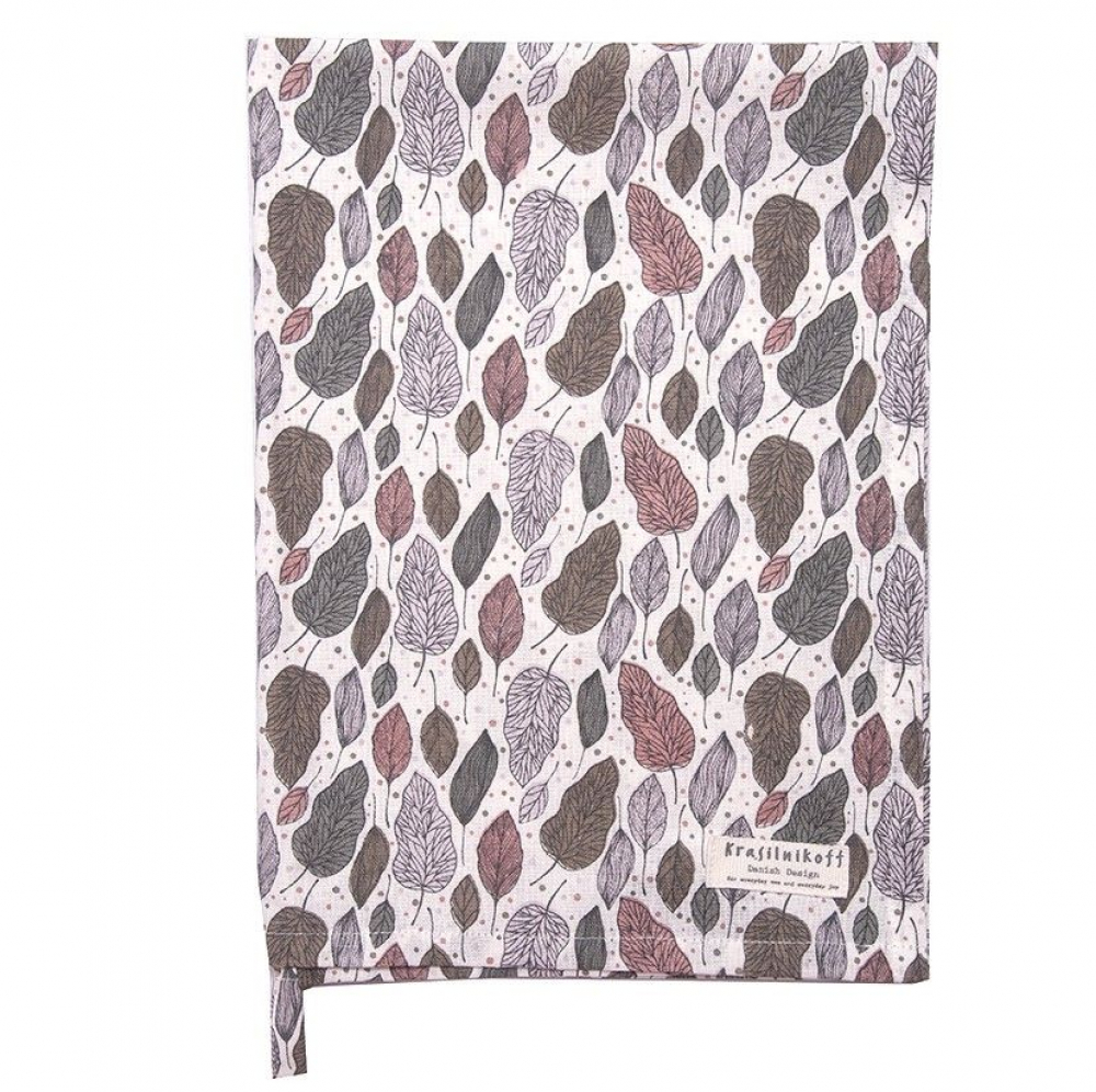 Geschirrtuch Blätter rose / Leaves rose