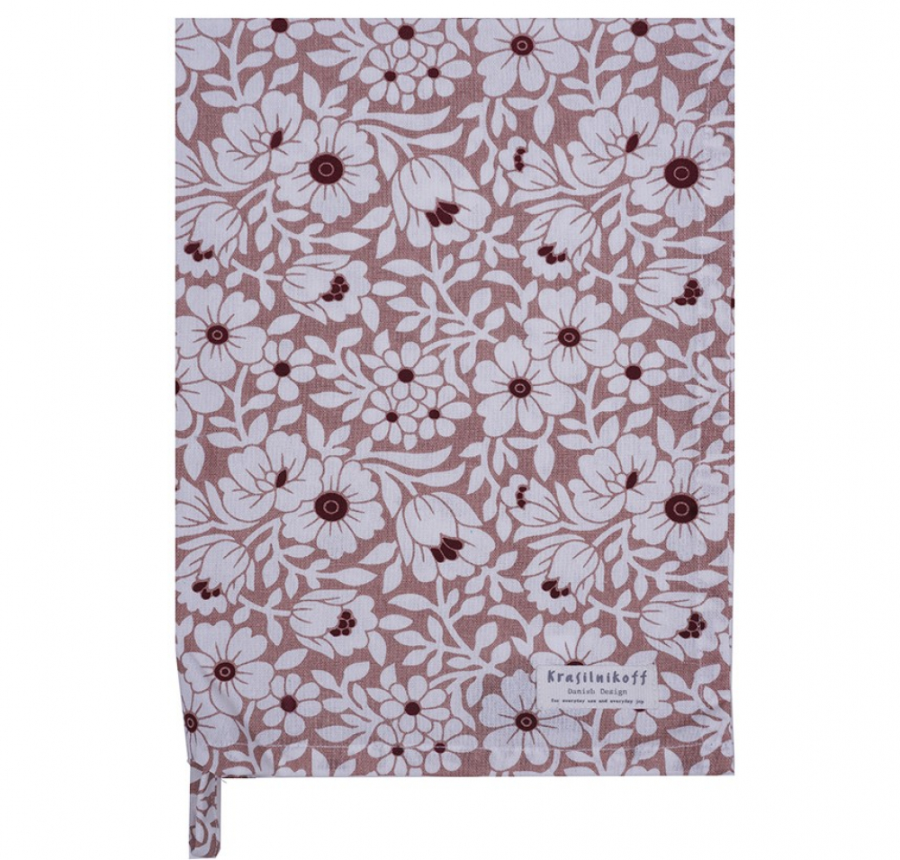 Geschirrtuch mit Rosen / colourful Rose von Krasilnikoff