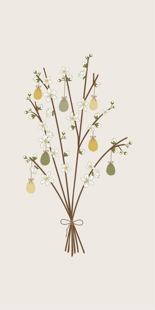 IB Laursen Servietten aus Papier mit Osterstrauß jetzt hier im Shop bestellen fürs Osterfest