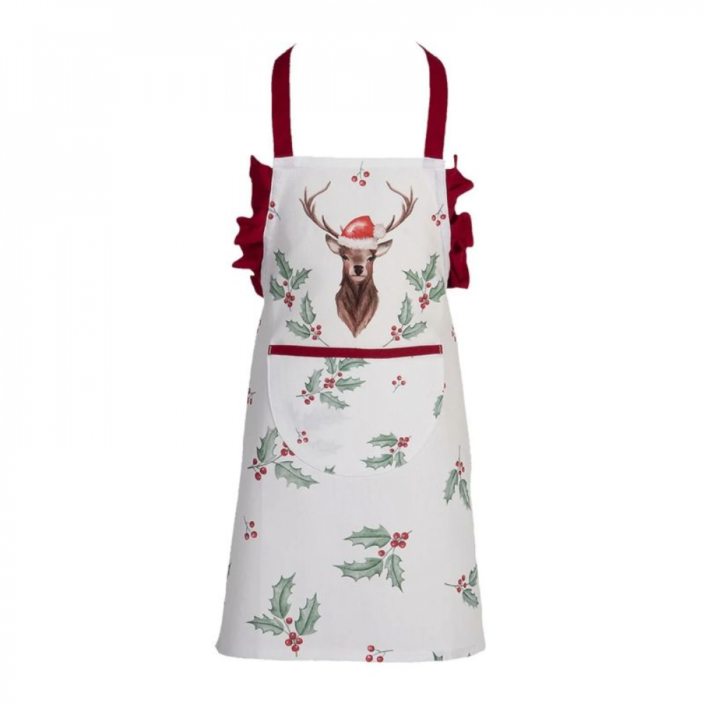 Kinder-Küchenschürze "Hirsch"  - aus Baumwolle von Clayre & Eef