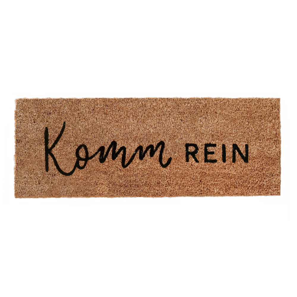 Kleine Kokosmatte / Fußmatte Komm rein von Eulenschnitt