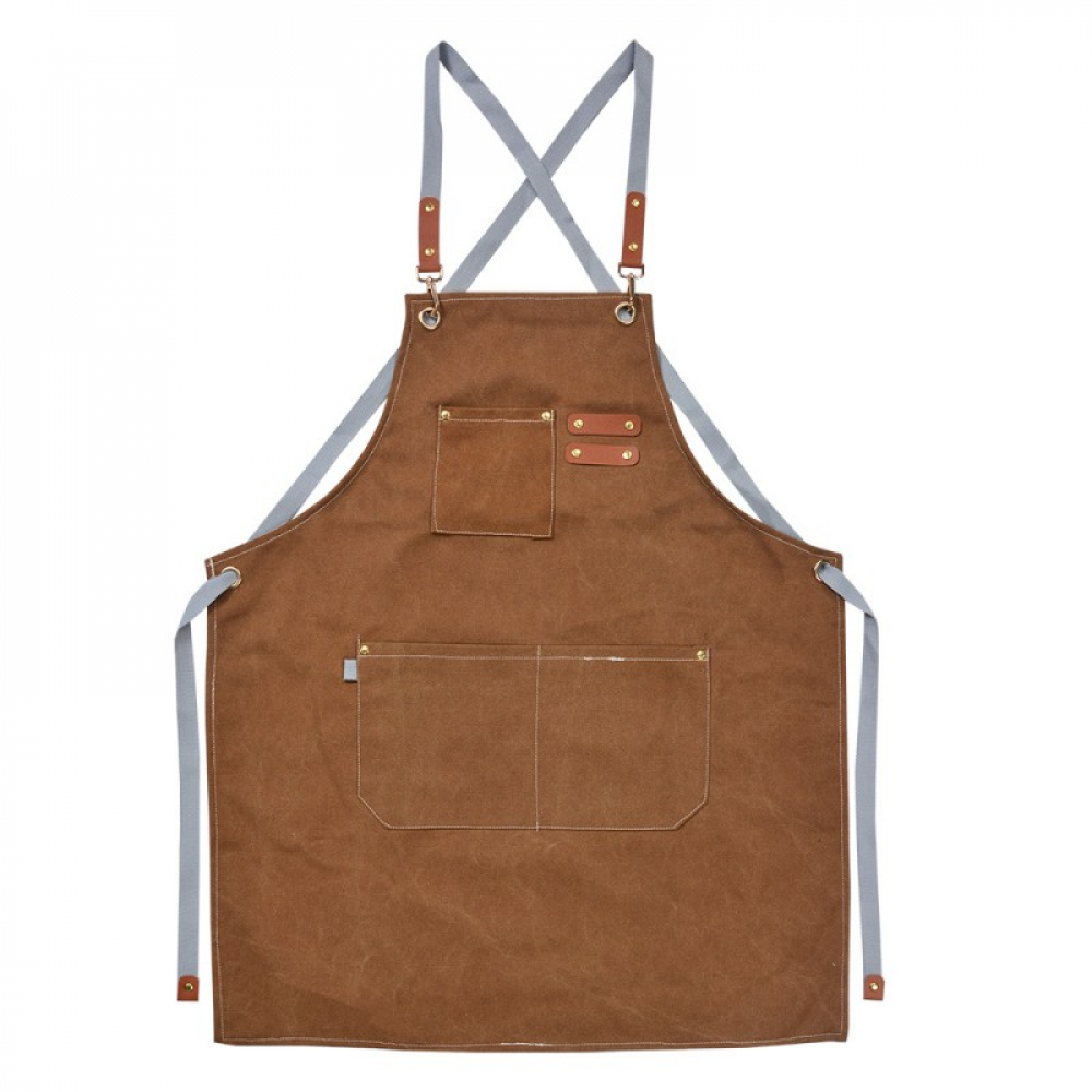 Grillschürze / Küchenschürze 63x75cm Braun robust von Clayre & Eef