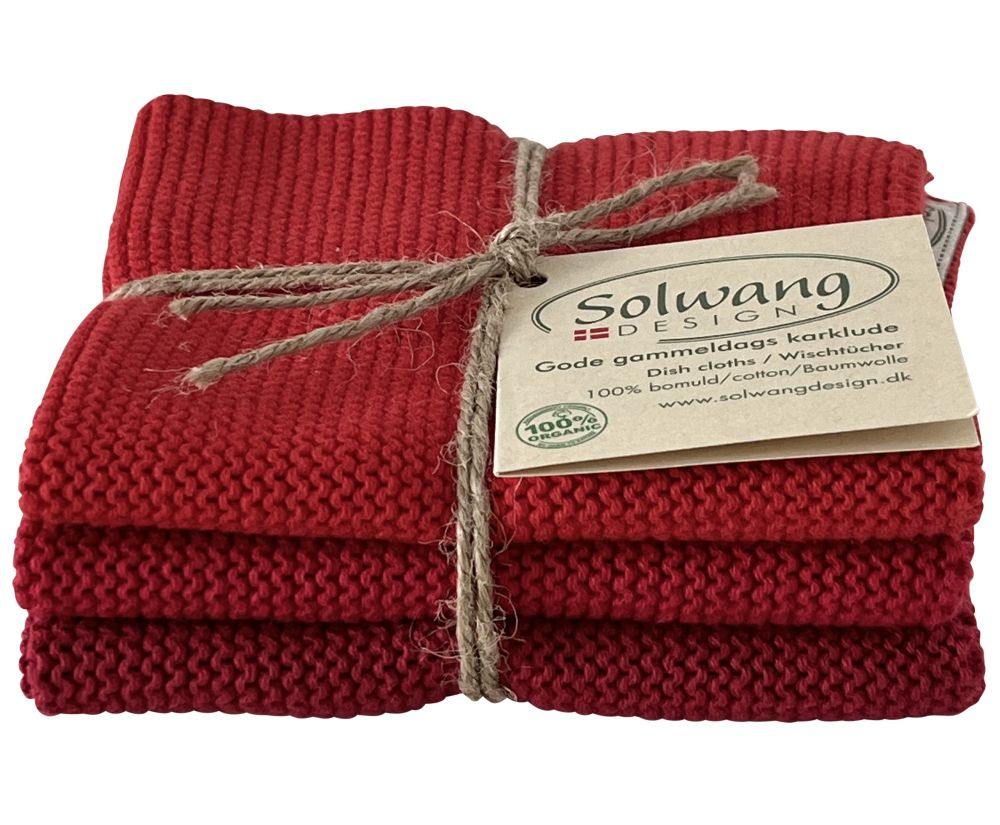 Wischtücher 3er Set Kombi Rot von Solwang Design