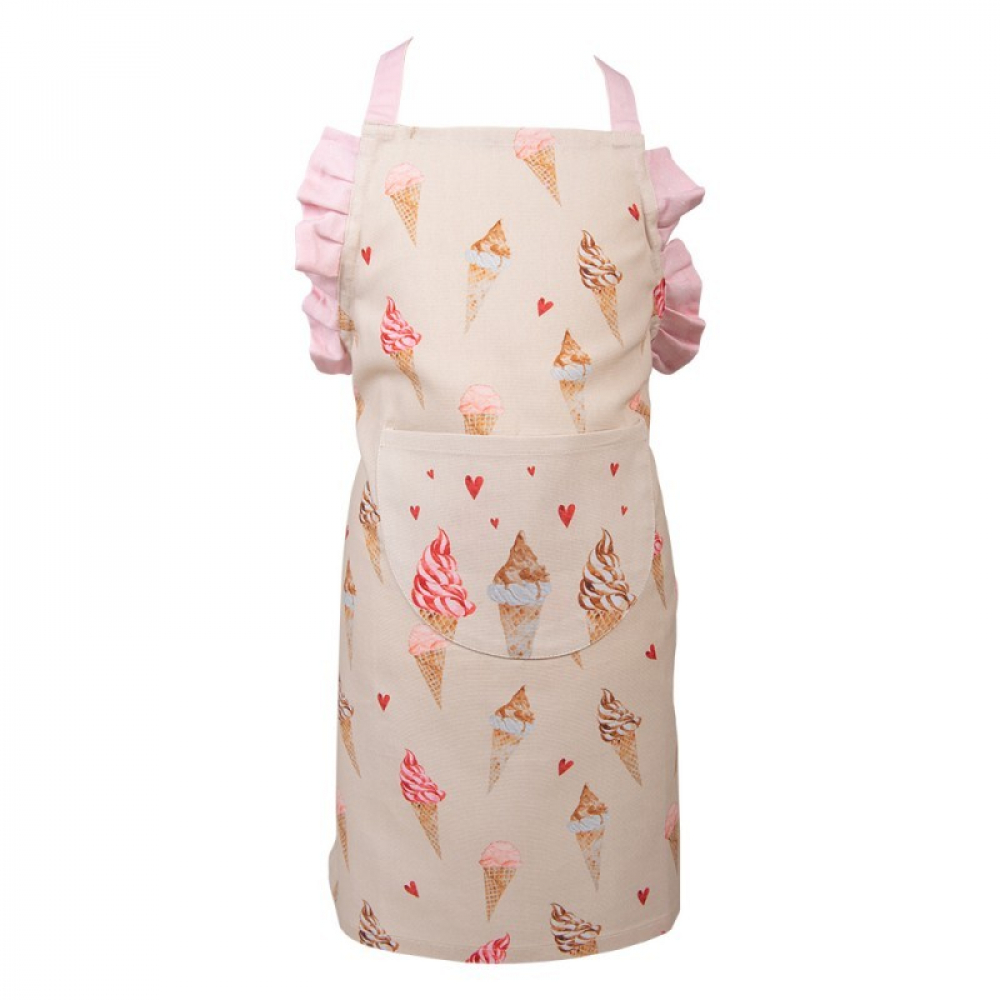 Kinder-Küchenschürze "Eis"  - aus Baumwolle von Clayre & Eef