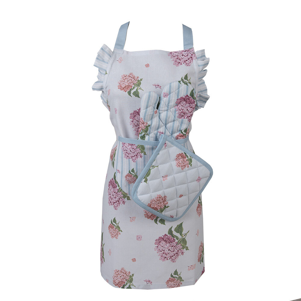 Kinder-Küchenschürze "Hortensien"  - aus Baumwolle von Clayre & Eef
