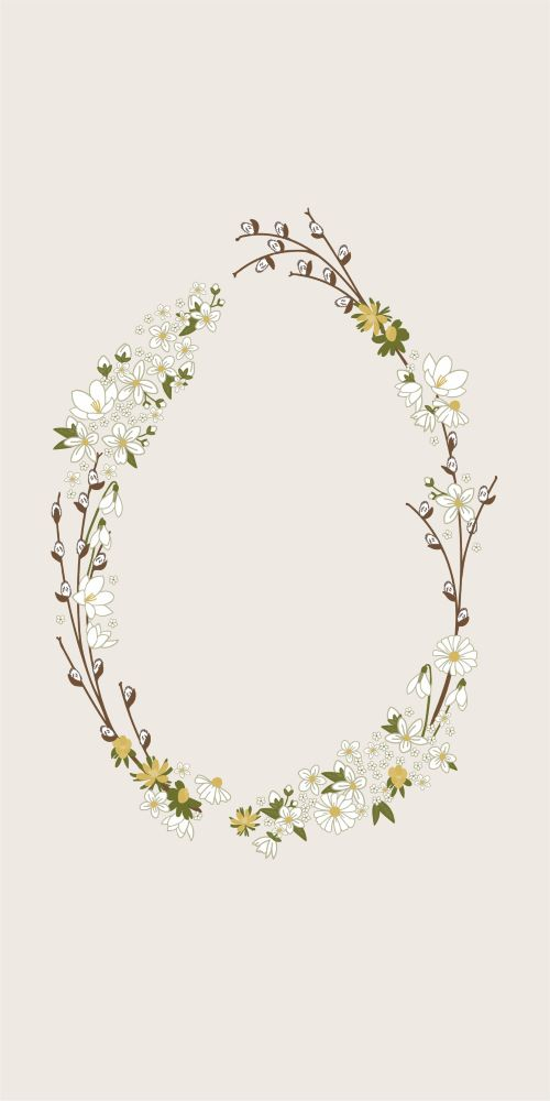 Servietten zu Ostern von IB Laursen mit Osterei-Design auf Blumenkranz in 40 x 40 cm jetzt hier shoppen
