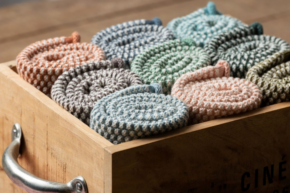 Solwang Gästehandtücher - gestrickt, puder