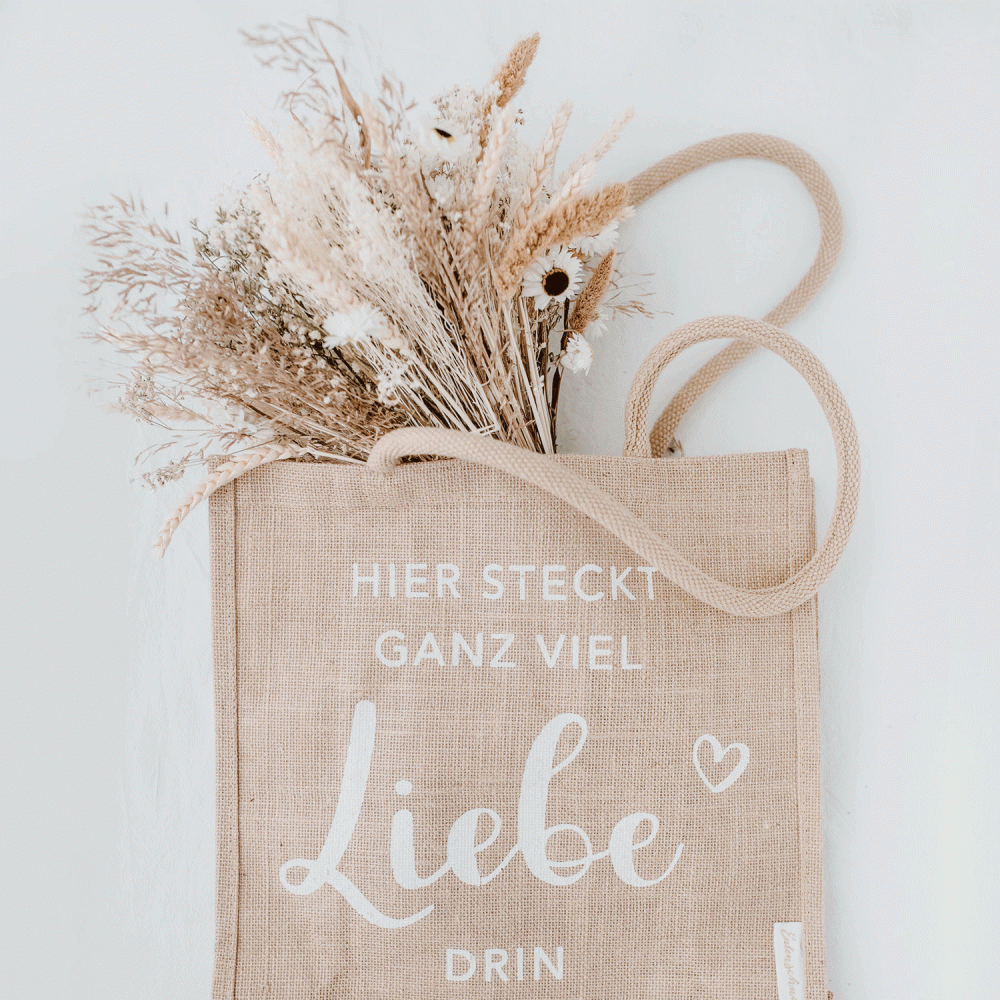 Juteshopper "Liebe"  von Eulenschnitt