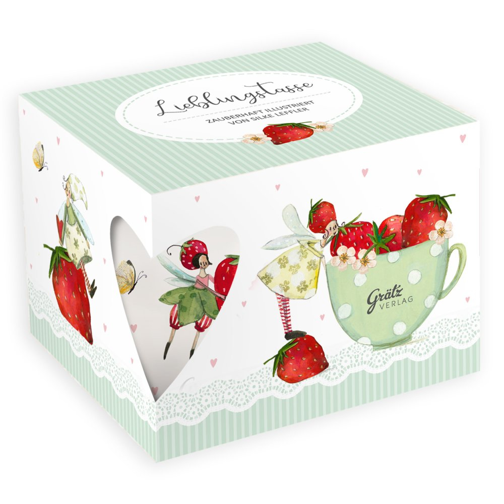 Tasse Porzellan Erdbeeren  von Grätz Verlag