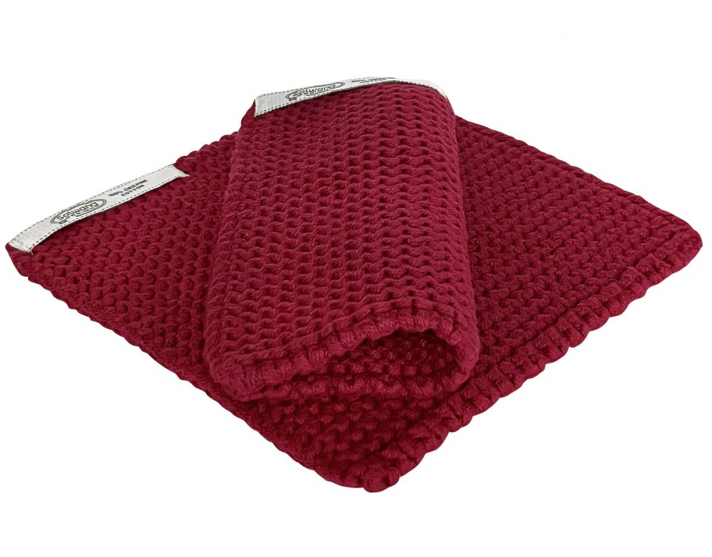 Gestrickte Topflappen 1 Paar arktisches Rot von Solwang Design