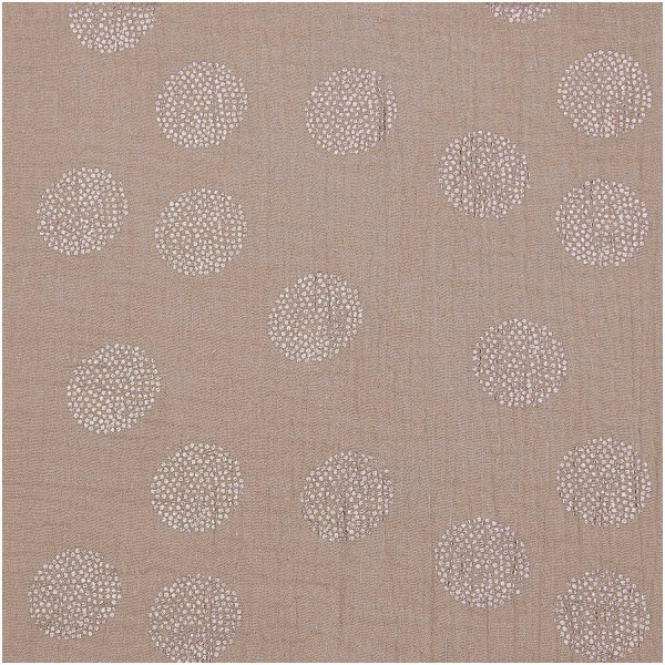 Krinkelmusselin "Sakura taupe hot foil gepunktet" von RICO Design