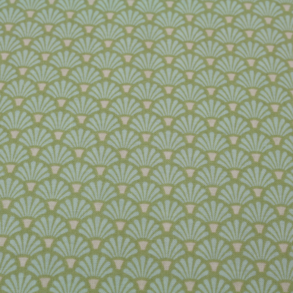 Baumwollstoff / Druckstoff Tilda Flower Fan Olive von Tilda by Tone Finnanger