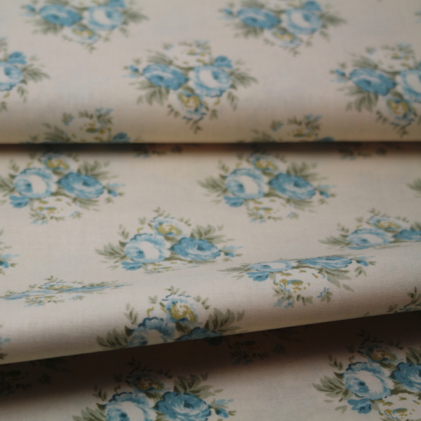 Baumwollstoff / Druckstoff Tilda Lizzie Teal von Tilda by Tone Finnanger