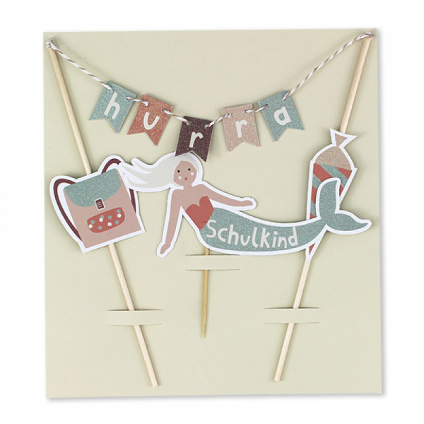 Cake Topper fürs Schulkind mit Meerjungfrau von Ava & Yves