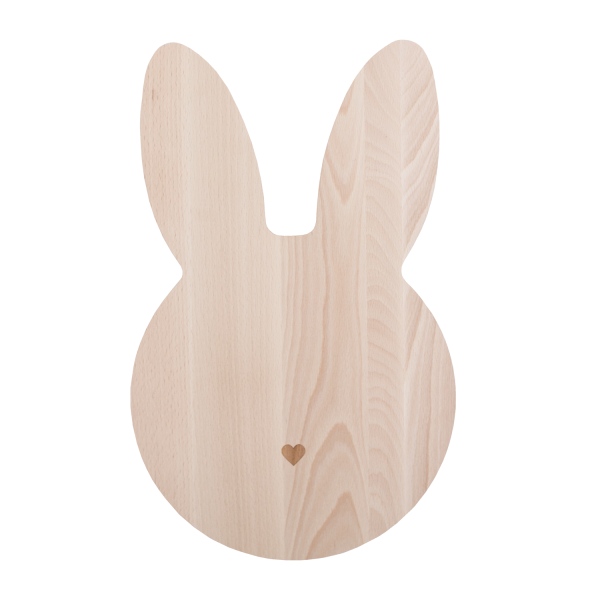 Frühstücksbrettchen "mini" aus Buchenholz "Hase" von Eulenschnitt