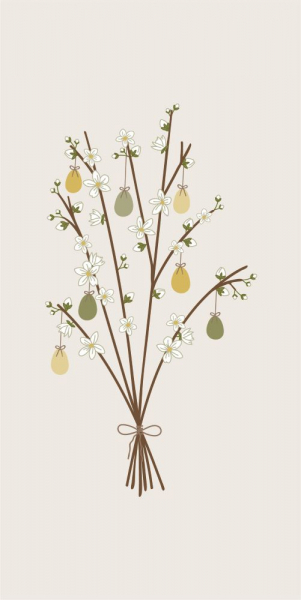 IB Laursen Servietten aus Papier mit Osterstrauß jetzt hier im Shop bestellen fürs Osterfest