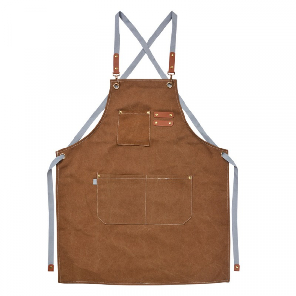 Grillschürze / Küchenschürze 63x75cm Braun robust von Clayre & Eef