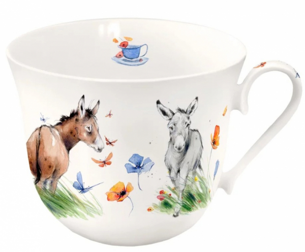 Motivtasse mit Esel-Illustration – aus hochwertigem Porzellan mit 400 ml Füllmenge hier bestellen