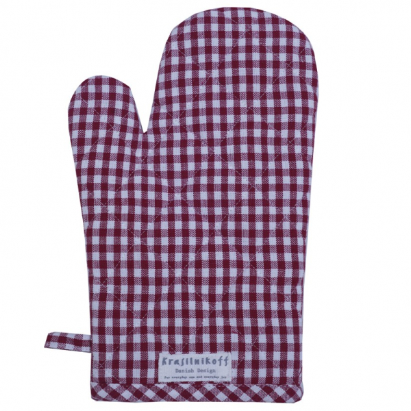 Ofenhandschuh rot-weiß kariert