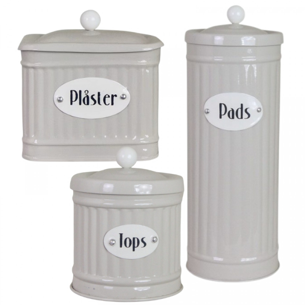 Retro Dosen 3er Set Badezimmer Dose Hugo