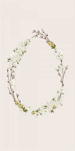 Servietten zu Ostern von IB Laursen mit Osterei-Design auf Blumenkranz in 40 x 40 cm jetzt hier shoppen