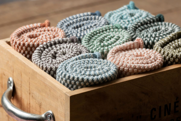 Solwang Gästehandtücher - gestrickt, puder