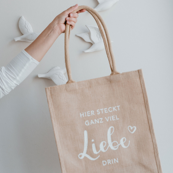 Juteshopper "Liebe"  von Eulenschnitt