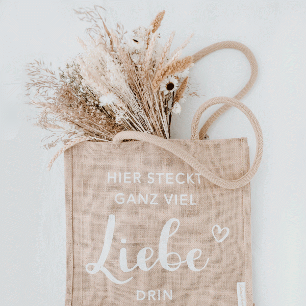 Juteshopper "Liebe"  von Eulenschnitt