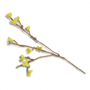 Zweig mit gelben Glocken Blüten aus Filz von Gry & Sif
