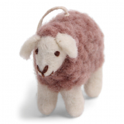 Flauschiges mini Schaf altrose aus Filz von Gry & Sif