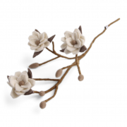 Zweig mit Magnolien weiß aus Filz von En Gry & Sif