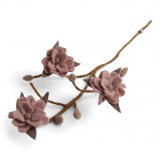 Zweig mit Magnolien staubiges rose aus Filz von En Gry & Sif