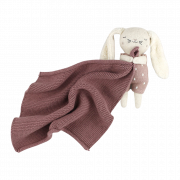 Schmusetuch / Kuscheltuch mit Hase rose von ava&yves