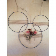 Kartenhalter Zink Ständer mit  Mini Vase