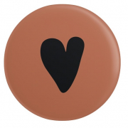Button Herz schwarz aus der Serie 