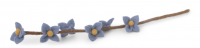 Zweig mit blauen Blumen aus Filz aus Filz von Gry & Sif