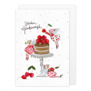 Card Happy Birhtday with flowers Grätz VerlagKlappkarte 