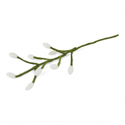 Zweig mit weißen Glocken Blüten aus Filz aus Filz von Gry & Sif