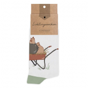 Lustige Hühner Socken mit fröhlichem Bauernhof-Motiv vom Grätz Verlag jetzt bestellen