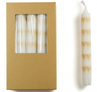 Stabkerze mit Herzen - beige