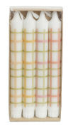 Stabkerzen Set kariert pastell