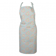 Küchenschürze 70x85 cm Grün Baumwolle Blumen BBQ-Schürze
